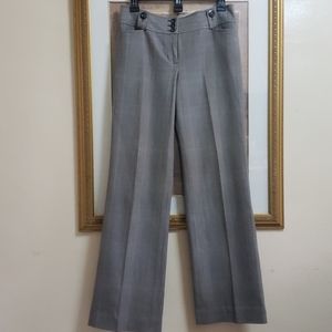 LOFT ANN TAYLOR PLAID FLARE PANTS SIZE 4